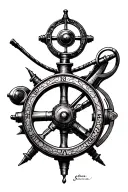 Sextant tattoo design idea