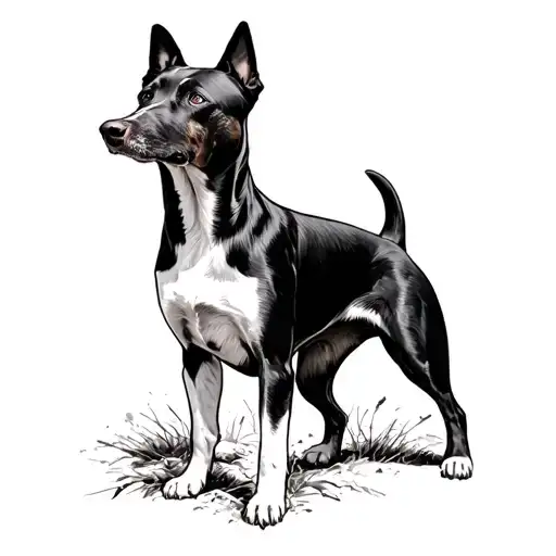 Brittany roan dog tattoo design idea