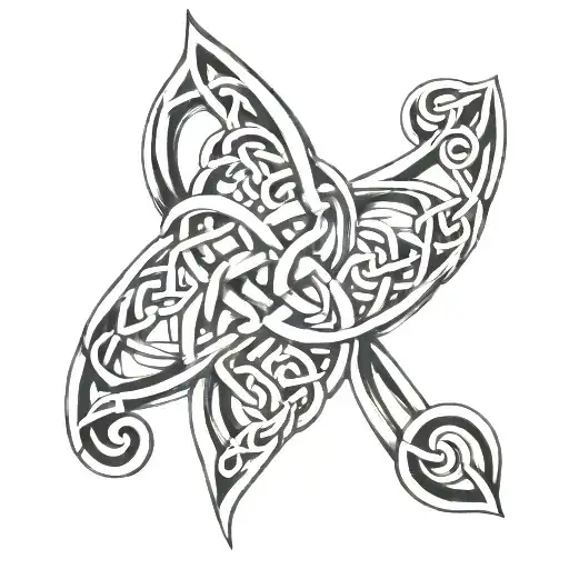 band celtic knot tattoo design idea