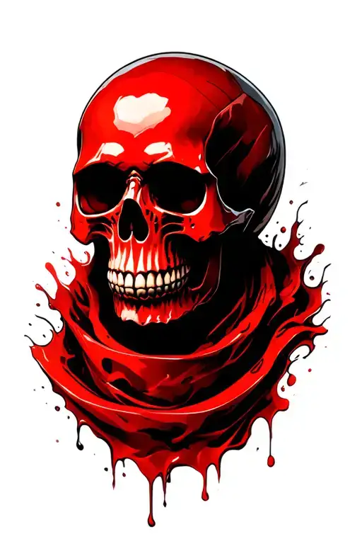 Skull wearing tattoo design idea