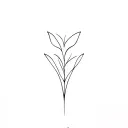 Black fine line tattoo design idea