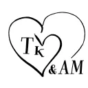 heart created from the initials TK & AM tattoo design idea