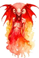 incubus demon in hell tattoo design idea