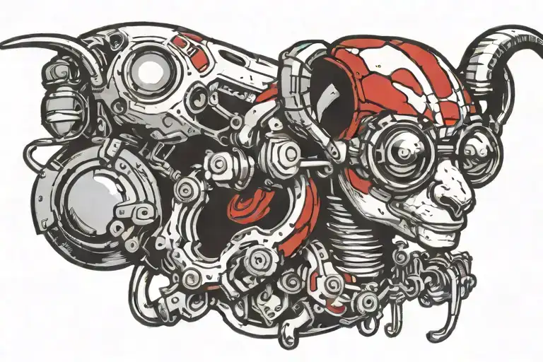 lamb chop show character tattoo design idea