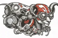 lamb chop show character tattoo design idea