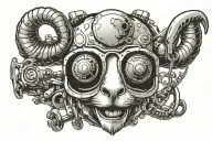 lamb chop show character tattoo design idea