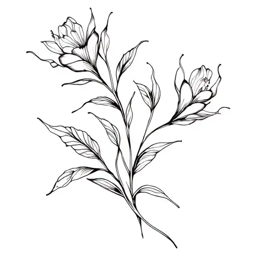 Spinal flowers tattoo design idea