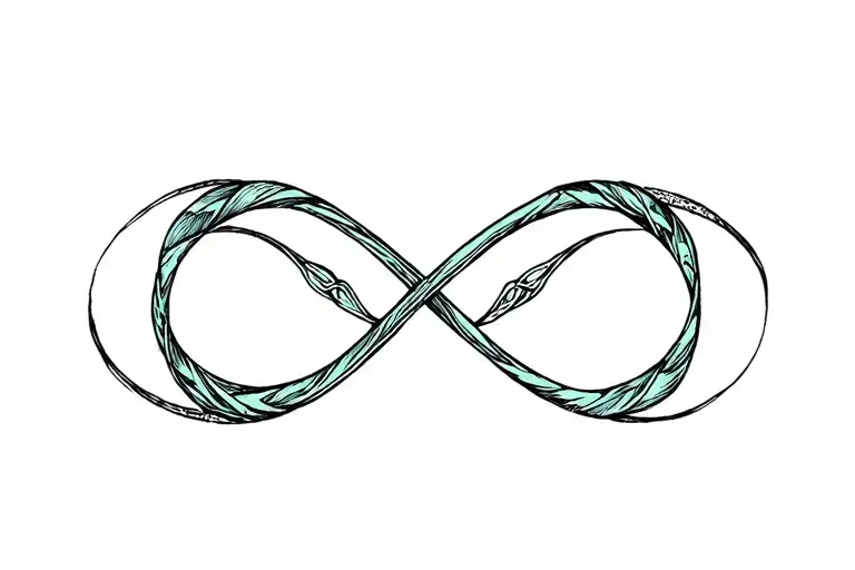 Infinity sign with Taylin & Jade tattoo design idea