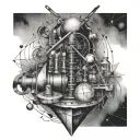 Realism physics formula tattoo design idea