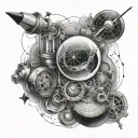 Realism physics formula tattoo design idea