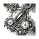 Realism physics formula tattoo design idea