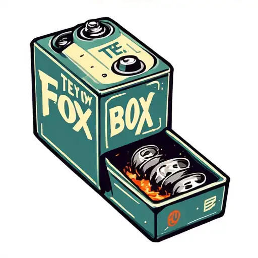 "Fox Box" "Fox Box" battery power tattoo design idea