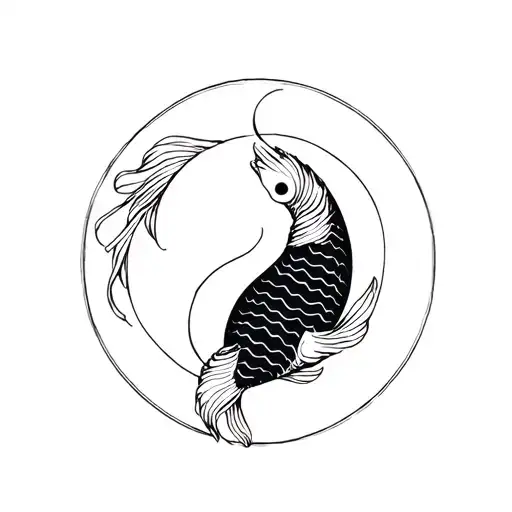 sibling tattoo of koi yin yang tattoo design idea