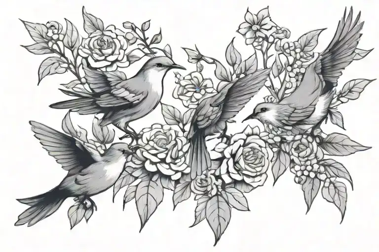 "Birds that fly in the skies do not attach their hearts to small plants." tattoo design idea