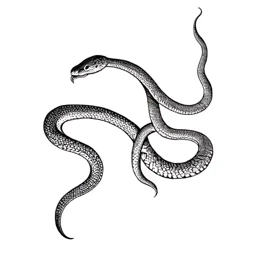 two headed snake slithering tattoo design idea