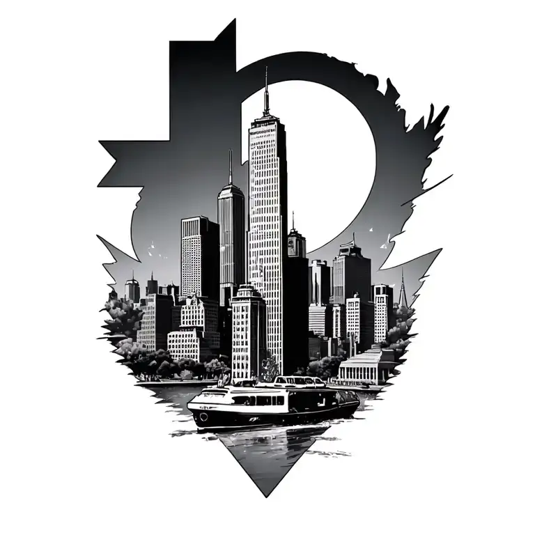 New York and Arizona tattoo design idea