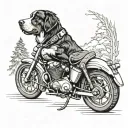 motorcycle, bernese mountain dog tattoo design idea