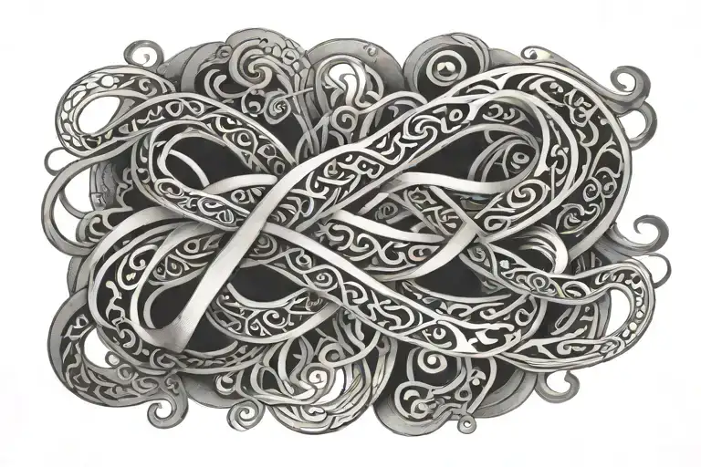 infinity symbol with names incorporated tattoo design idea