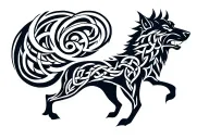 Woad, Briton, Celtic, Swirl, Flow, Etched, Triskelion, Wolf, Boar, Carnyx, Geometric, Tribal tattoo design idea
