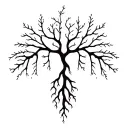 Smooth, branching lines like soft energy veins or delicate roots. Organic and calm, no shading, natural anatomical flow. tattoo design idea