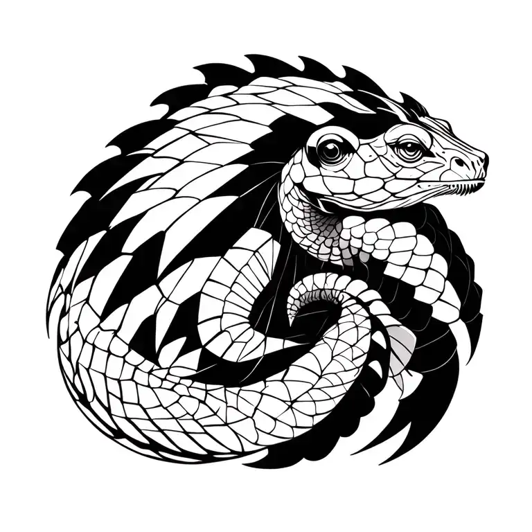 pangolin tattoo design tattoo design idea