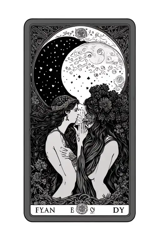 Thigh peice  tarot cards sun moon lovers tattoo design idea
