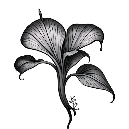 carnivorous plant growing tattoo design idea