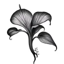 carnivorous plant growing tattoo design idea