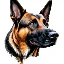 Belgian Malinois tattoo design idea