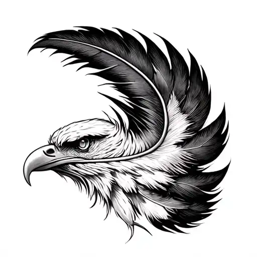 Eagle Feather tattoo design idea