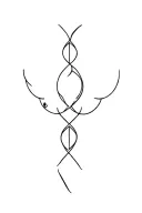 Nordic tattoo, triple moon, unconditional, ornamental maternal love symbol tattoo design idea