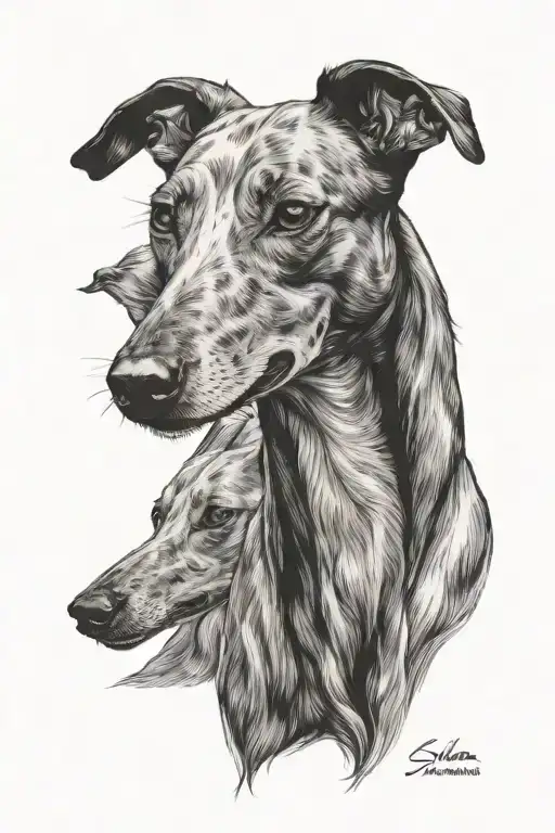 sicilian greyhound tattoo design idea