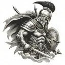 Warrior Soldier Sparta style tattoo tattoo design idea