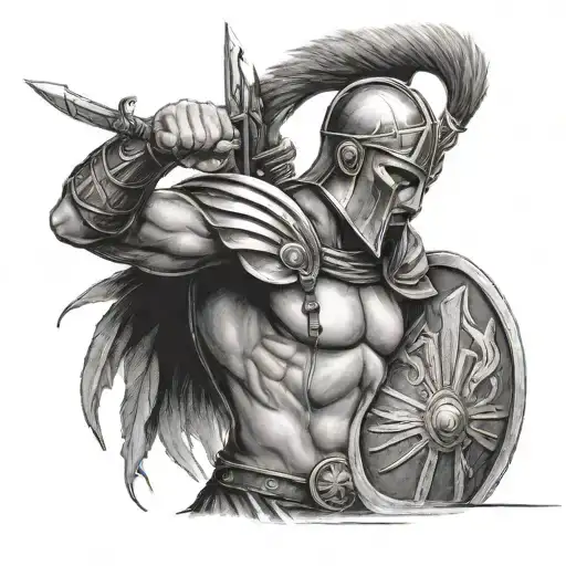 Warrior Soldier Sparta style tattoo tattoo design idea