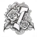 birthday number tattoo design idea