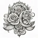 birthday number tattoo design idea