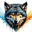 The wolf tearing the skin tattoo design idea