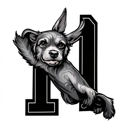 Alf 21 with the 1 connecting with the L tattoo design idea