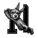 Alf 21 with the 1 connecting with the L tattoo design idea