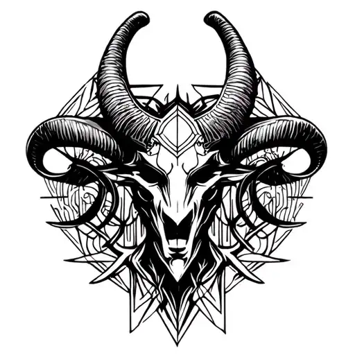 "SOLVE COAGULA" BAPHOMET tattoo design idea