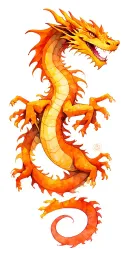 Wood Dragon tattoo design idea