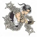 chrollo kurapika chains tattoo design idea