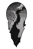 map of cape cod tattoo design idea