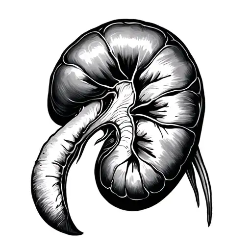 Kidney bean tattoo design idea