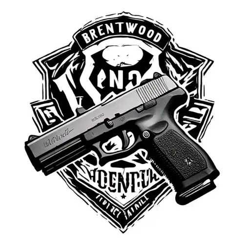 "17" Glock handgun "Brentwood bully" "HC" tattoo design idea