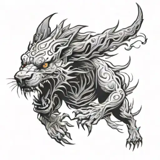 skinwalker tattoo design idea