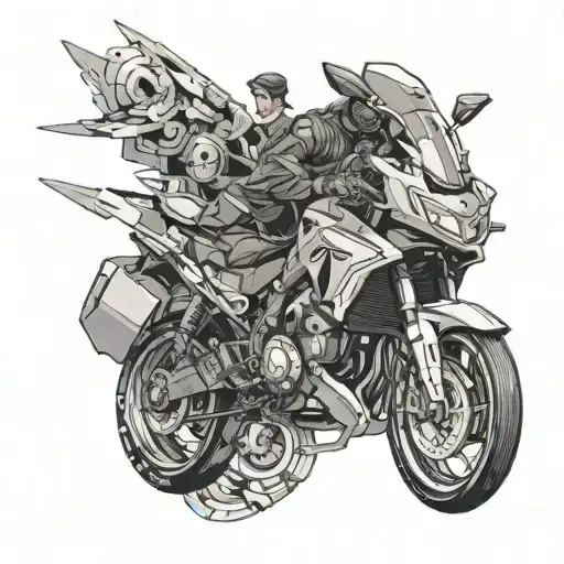 Cyberpunk Japanese tattoo design idea