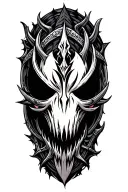 symbiote viking pattern forming tattoo design idea