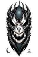 symbiote viking pattern forming tattoo design idea