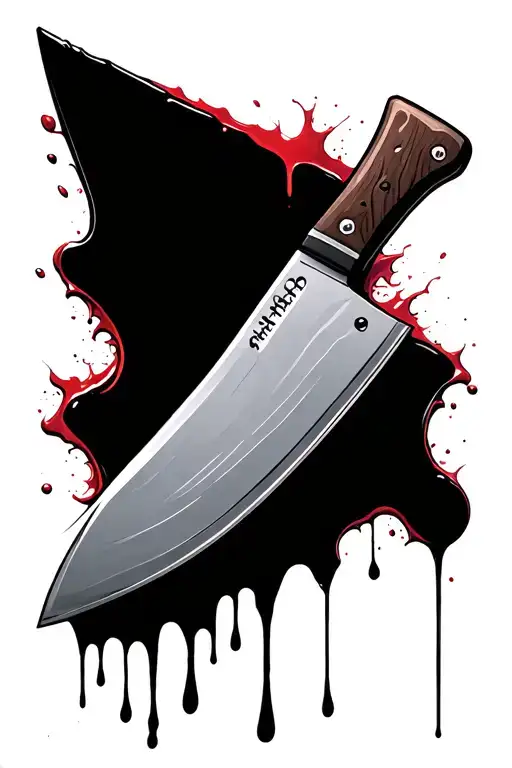 machete machete blood dripping blood dripping tattoo design idea